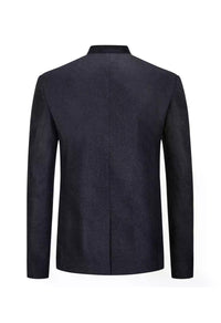 Herren Janker in Dunkelblau mit Stehkragen