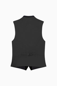 Gottseidank Lodenweste in Dunkelblau mit Stehkragen