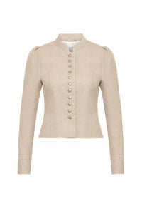 Daisy kurze Dirndljacke beiger Leinen