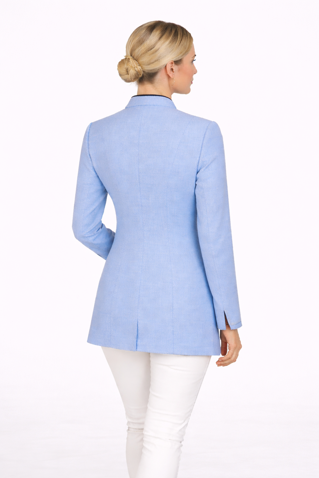 Lange Jacke Mia in der Farbe Hellblau