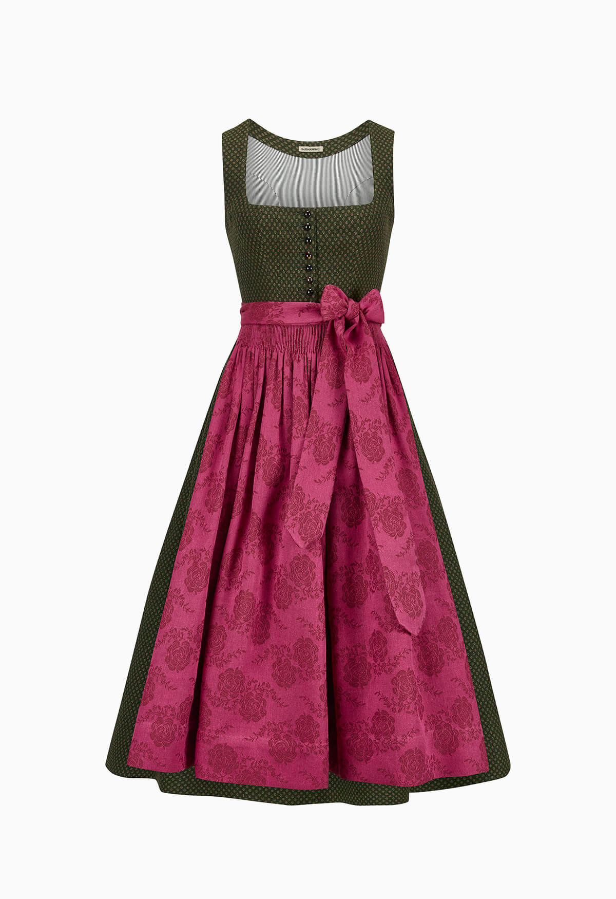 Gottseidank Dirndl Monika Bronzegrün/ Pink
