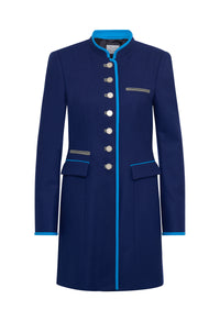 Franzi Gehrock blauer Loden