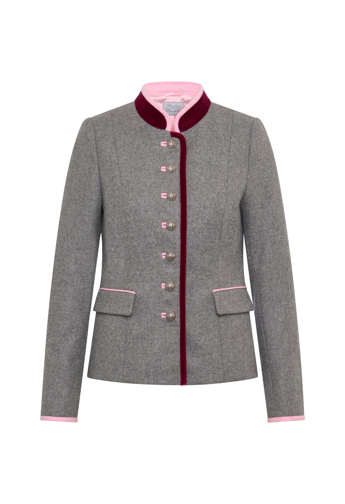 Marie hüftlange Jacke grauer Loden