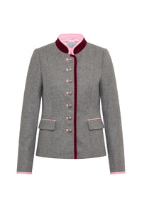 Marie hüftlange Jacke grauer Loden