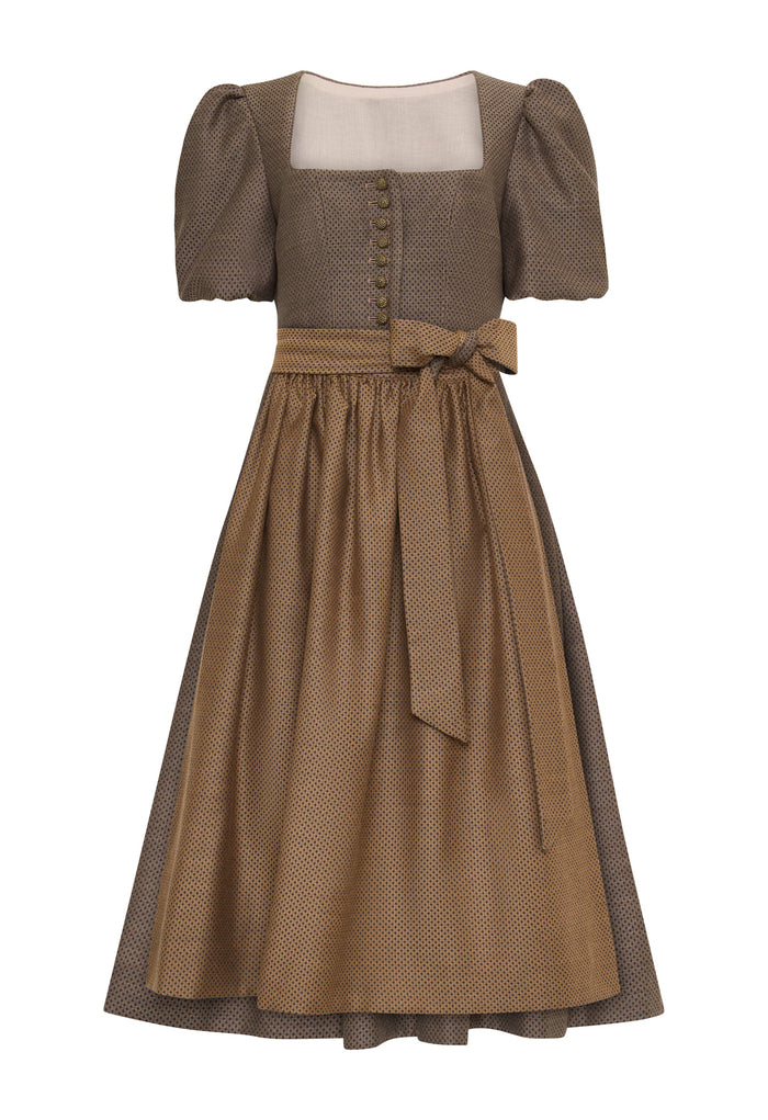 Influencer Dirndl braun Jaquard/ Susanne Sweet Living