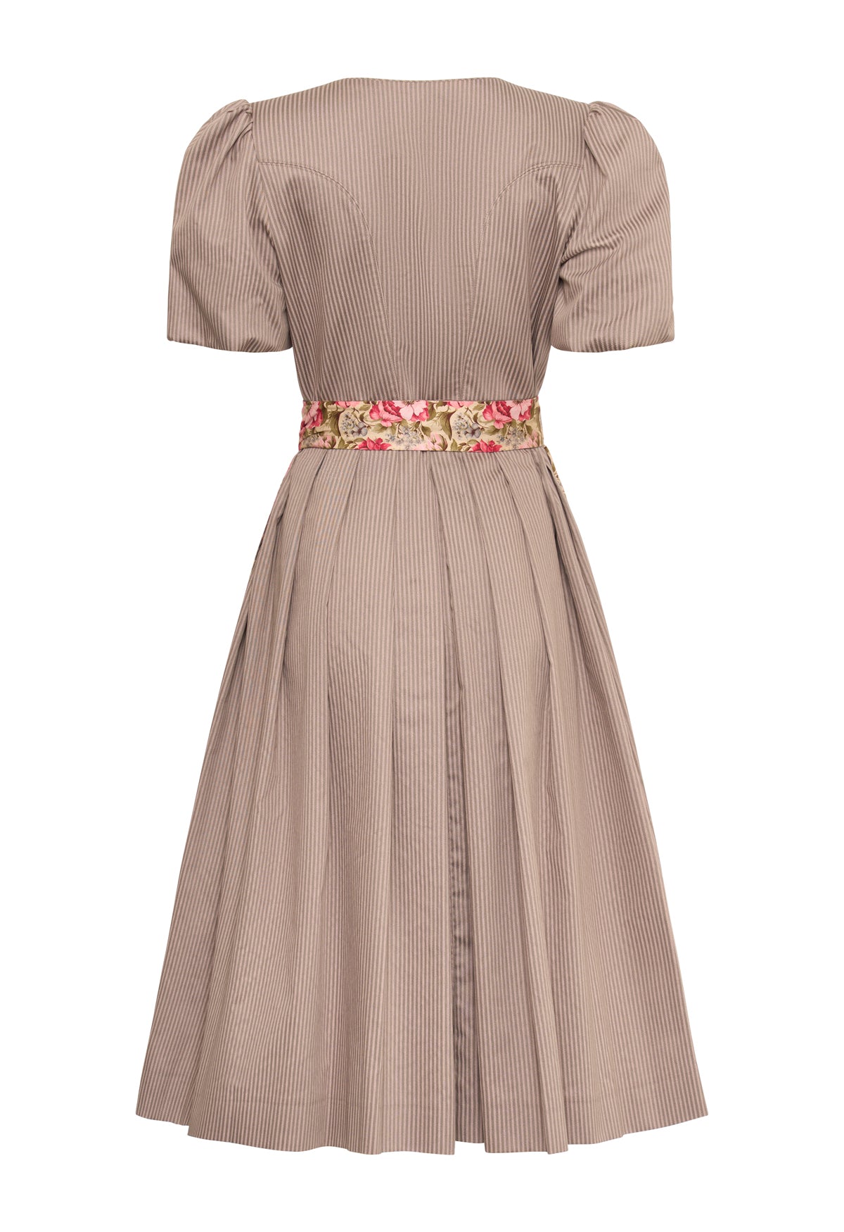 Influencer Dirndl Nougat Streifen/ Sunatuerlich