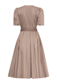 Influencer Dirndl Nougat Streifen/ Sunatuerlich