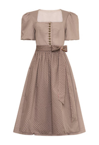 Influencer Dirndl Nougat Streifen/ Sunatuerlich