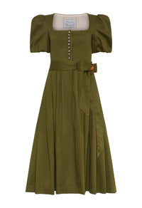 Dirndl Becky Grün gemustert mit Wendeschürze
