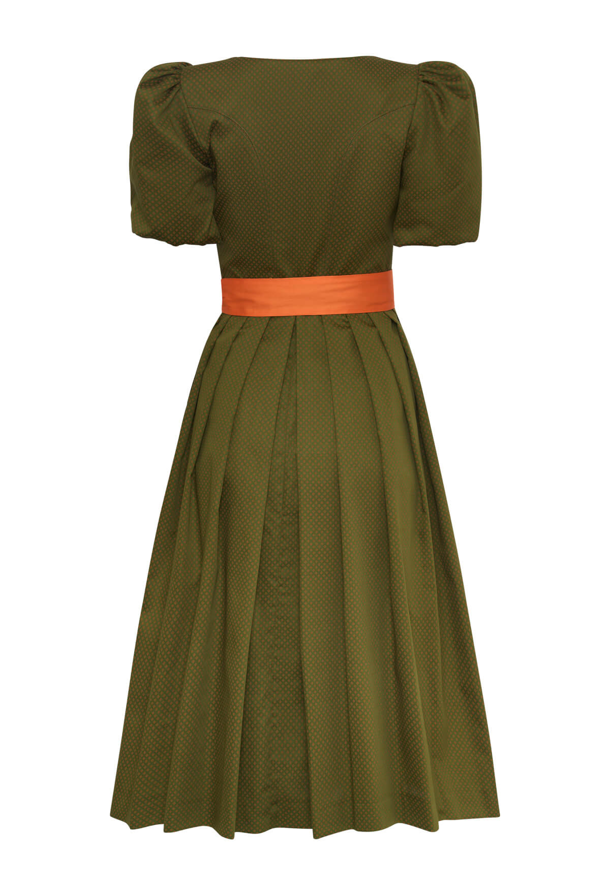 Dirndl Becky Grün gemustert mit Wendeschürze