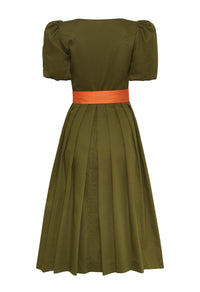 Dirndl Becky Grün gemustert mit Wendeschürze