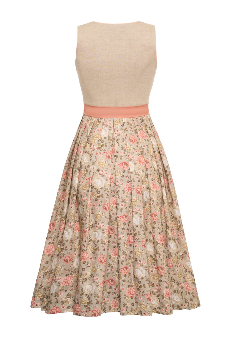 Dirndl Fanny Leinen Hellbeige