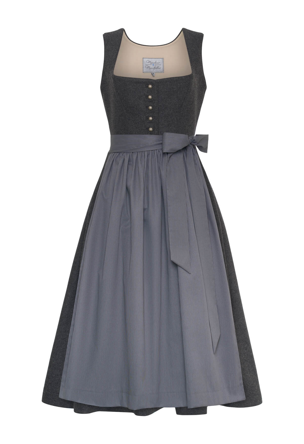 Dirndl Fanny Grau aus Loden