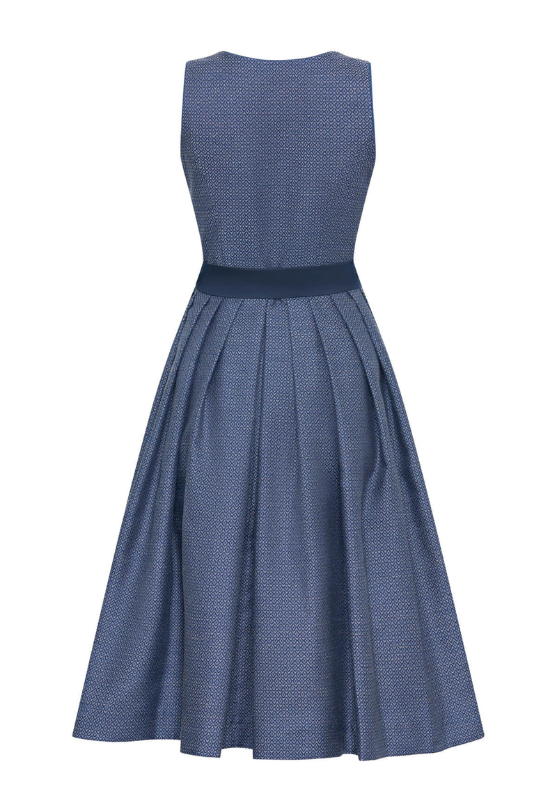 Dirndl Fanny Marineblau Muster