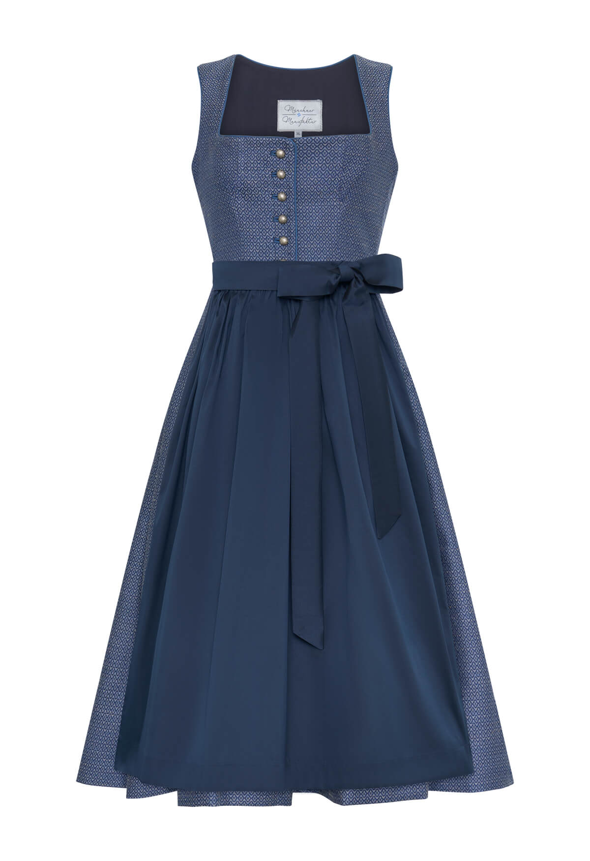 Dirndl Fanny Marineblau Muster