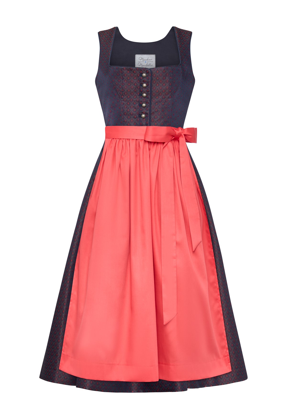 Dirndl Fanny in Marine und Koralle