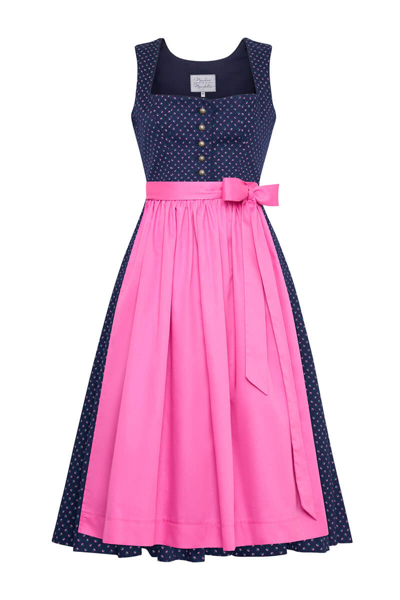 Dirndl Fanny aus Baumwolle Blau