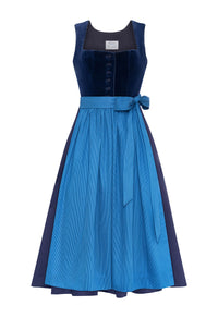 Dirndl Fanny, exklusives Samt Dirndl in der Farbe Marine