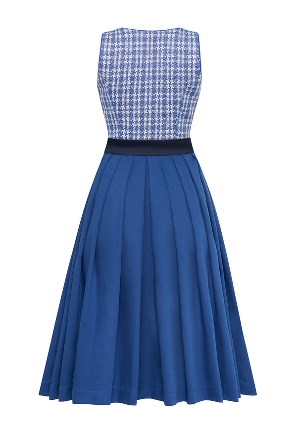 Dirndl Fanny blau kariert