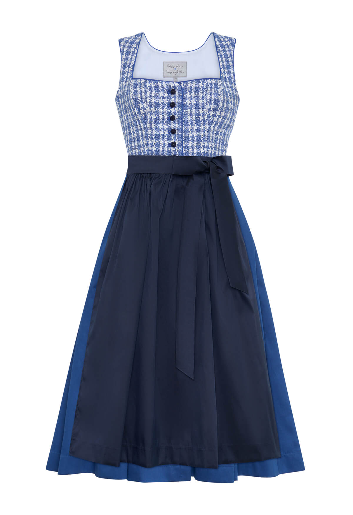 Dirndl Fanny blau kariert