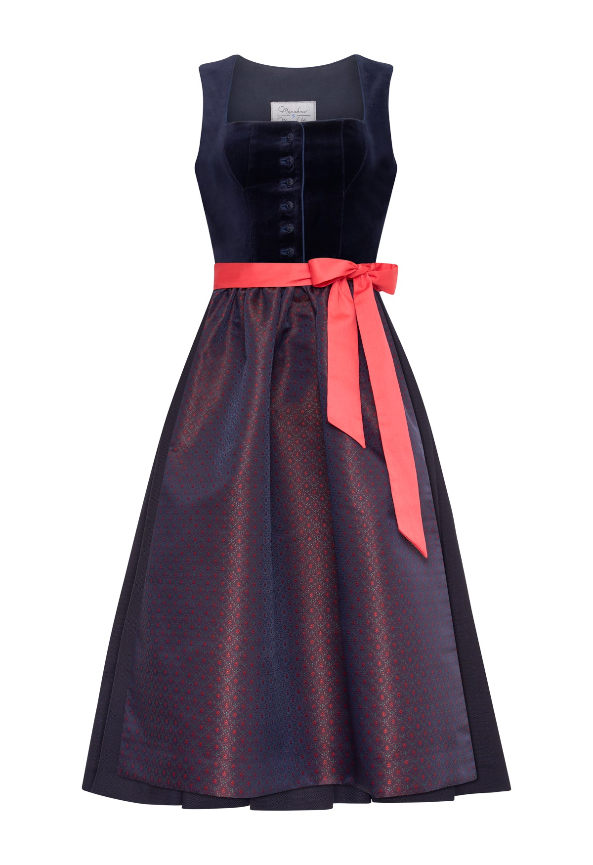 Dirndl Fanny aus Samt in der Farbe Marine