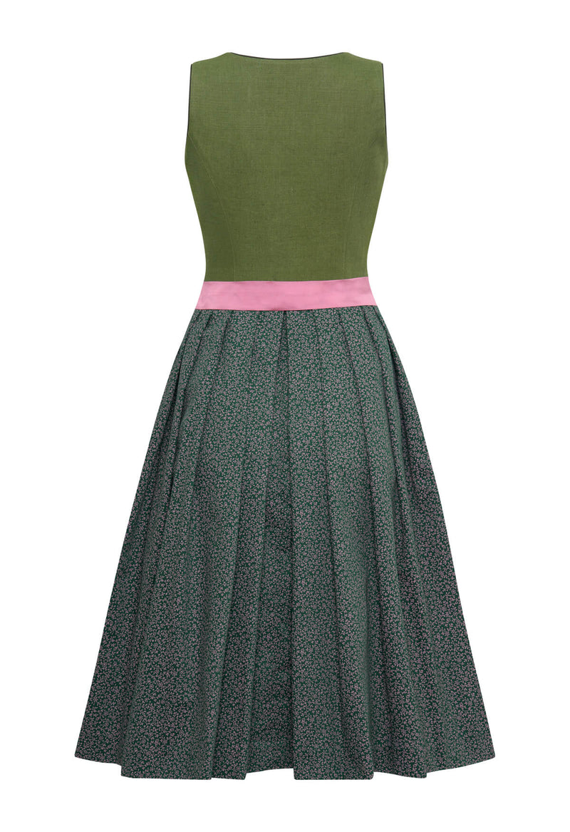 Dirndl Fanny Leinen Oliv