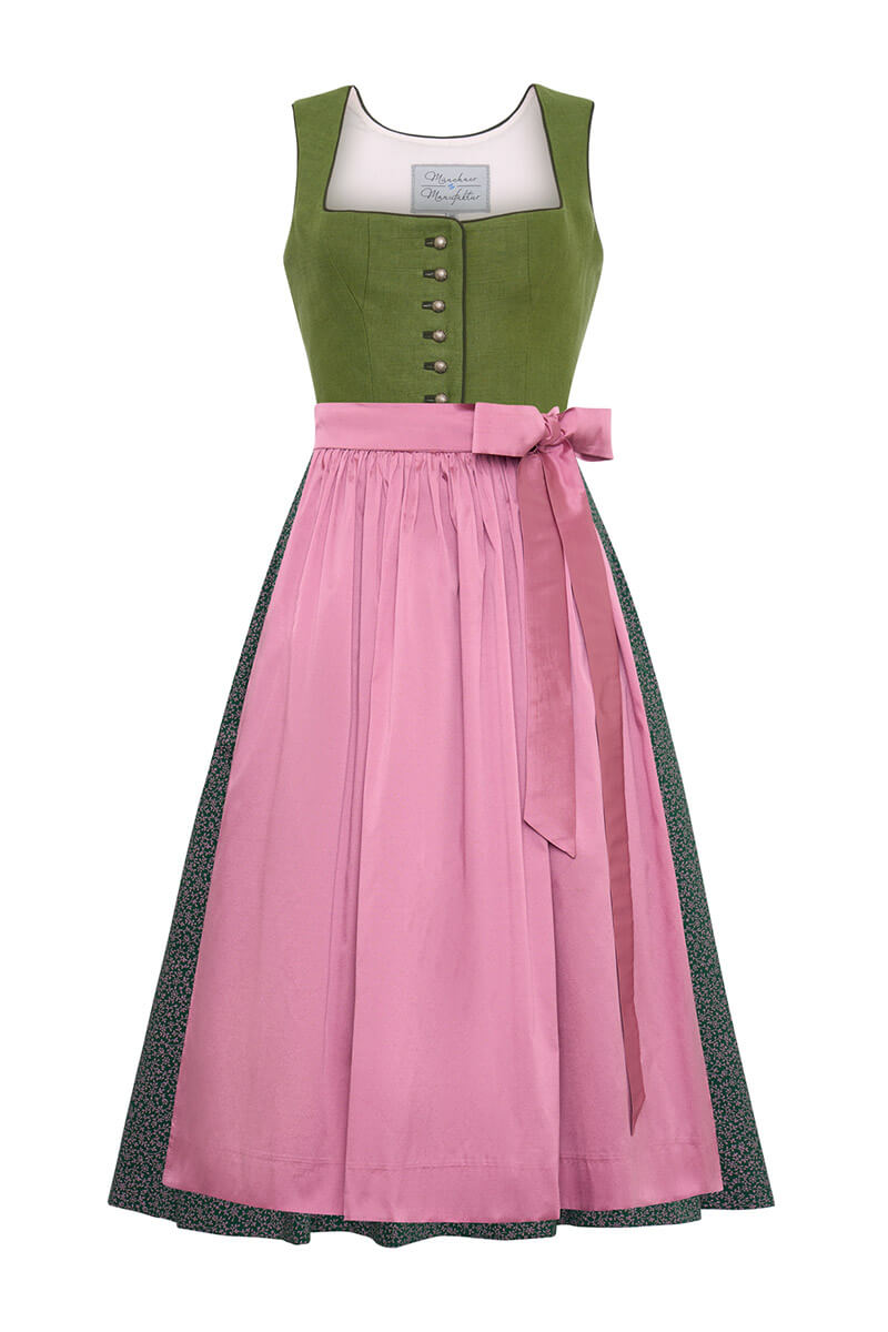 Dirndl Fanny Leinen Oliv