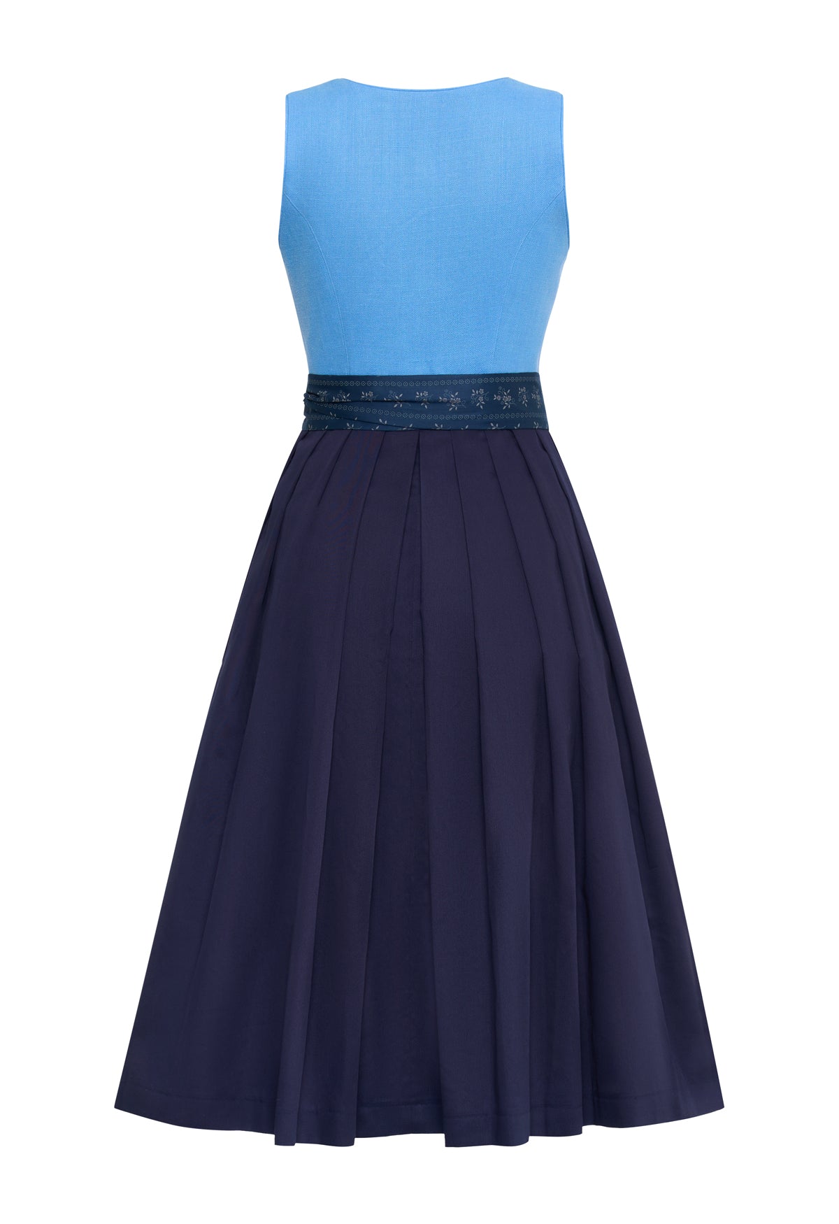 Dirndl Johanna aus Leinen Hellblau & Dunkelblau