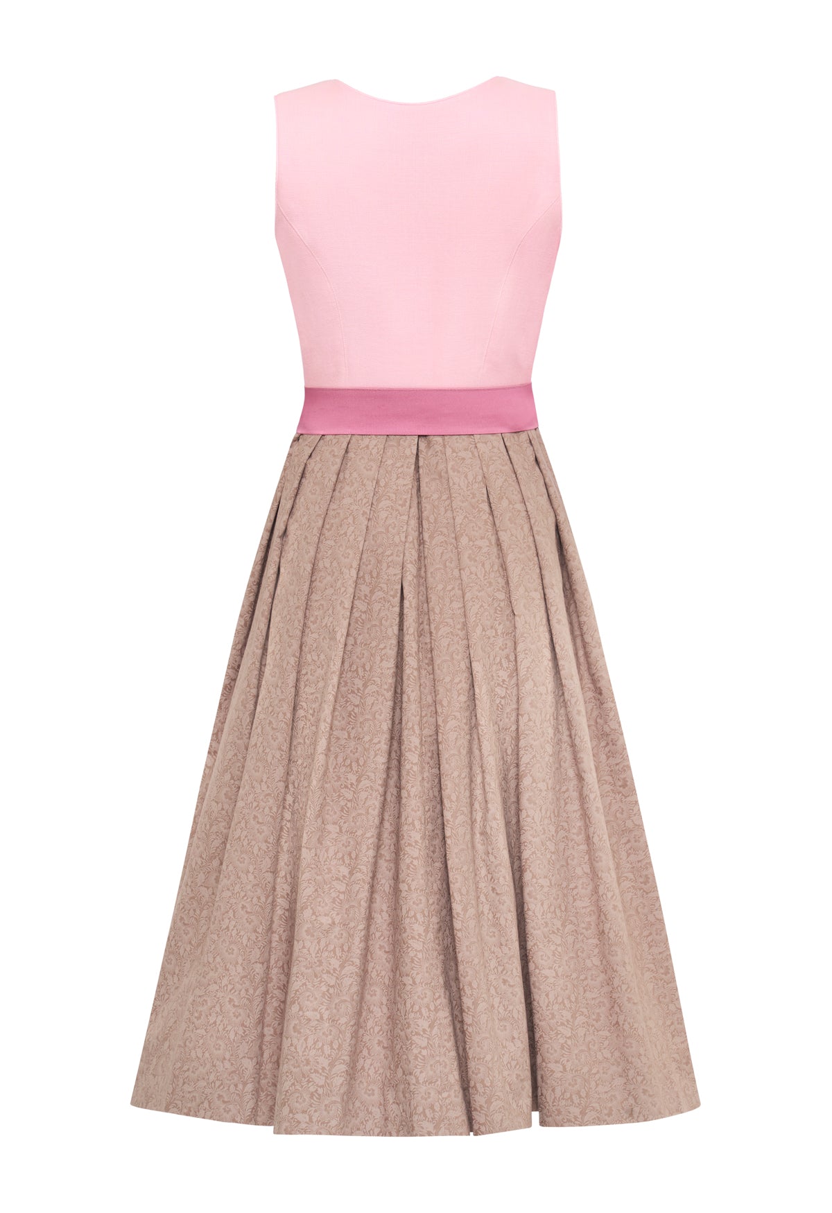 Dirndl Johanna aus Leinen Rose & Beige