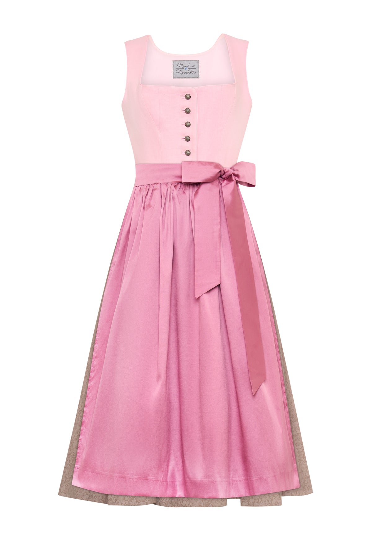 Dirndl Johanna aus Leinen Rose & Beige