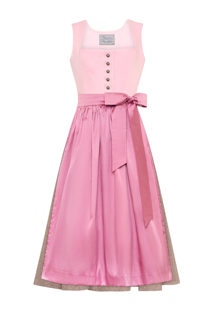 Dirndl Johanna aus Leinen Rose & Beige