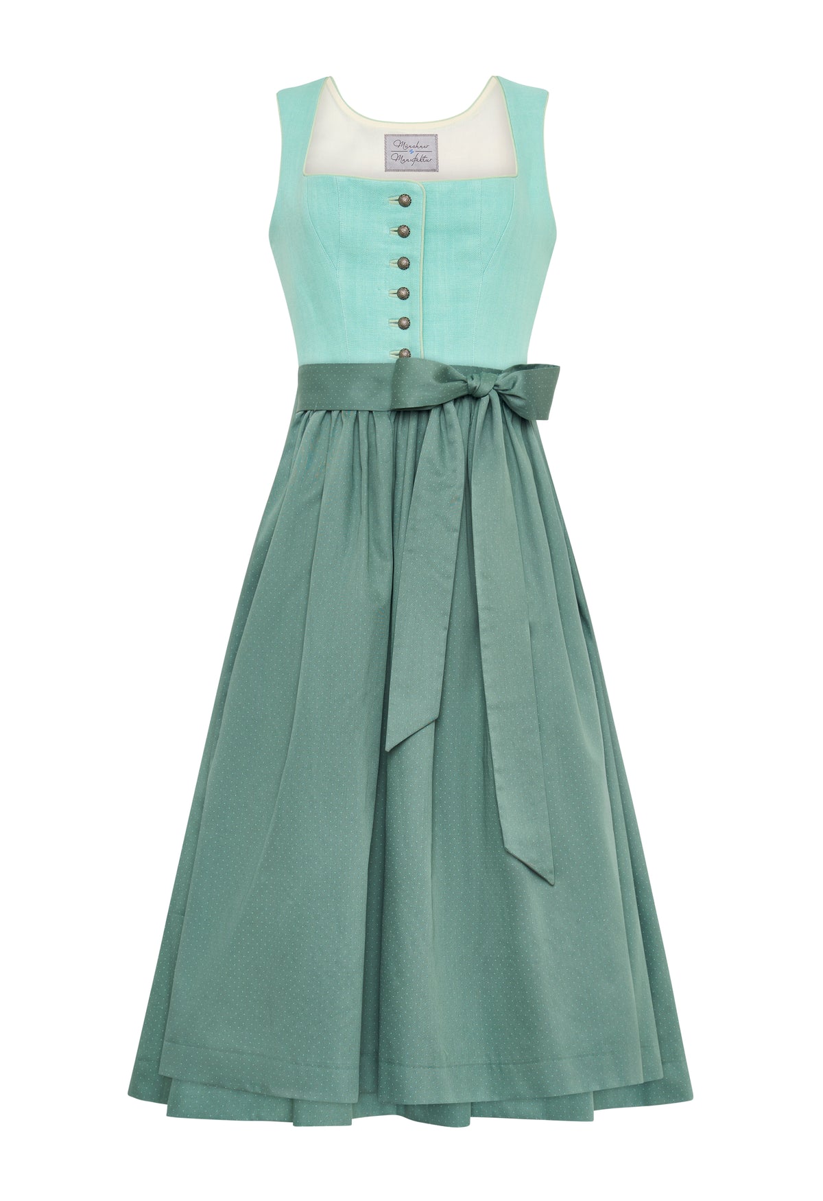 Dirndl Johanna aus  Leinen in zartem Türkis