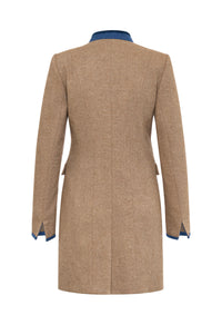 Franzi Gehrock aus Fischgrat  in der Farbe Beige und Blau