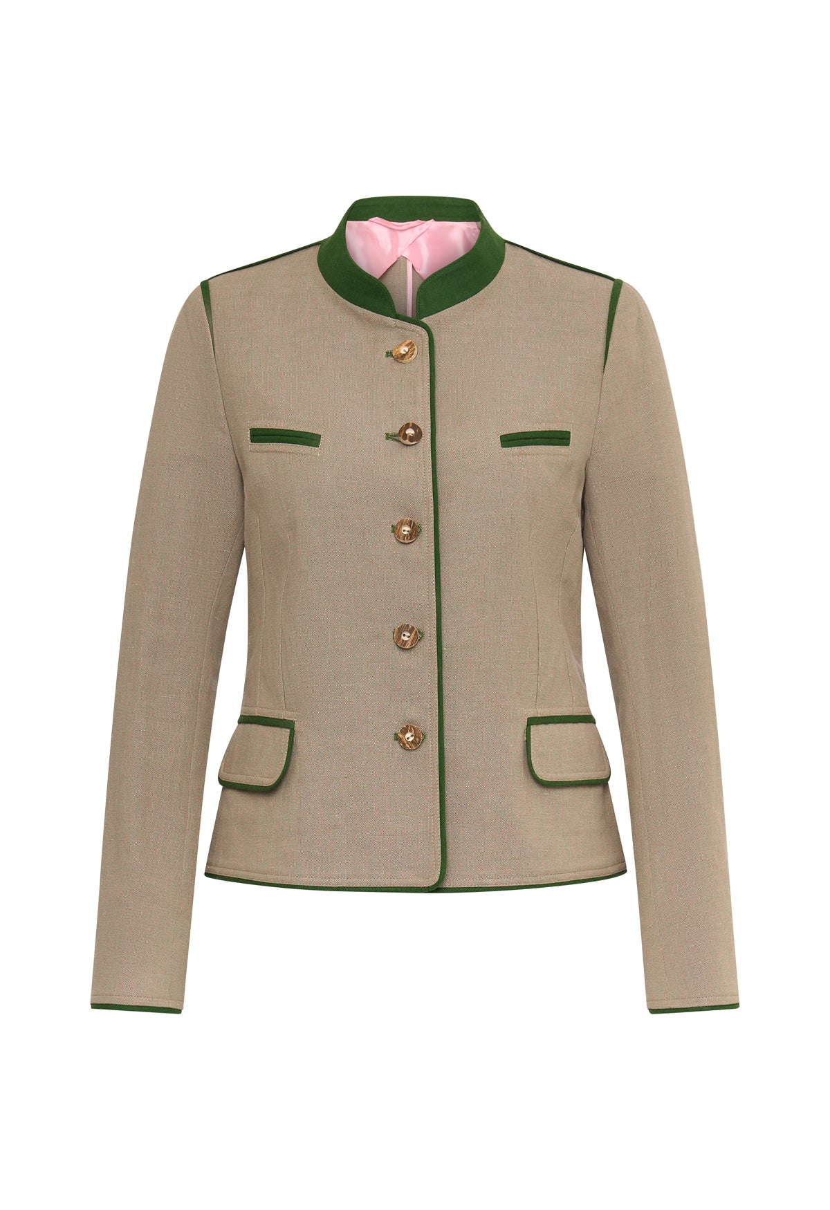 Josefa Leinenjacke Details Grün