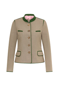Josefa Leinenjacke Details Grün