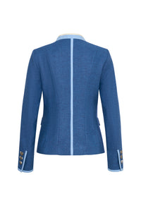Marie hüftlange Jacke blauer Loden