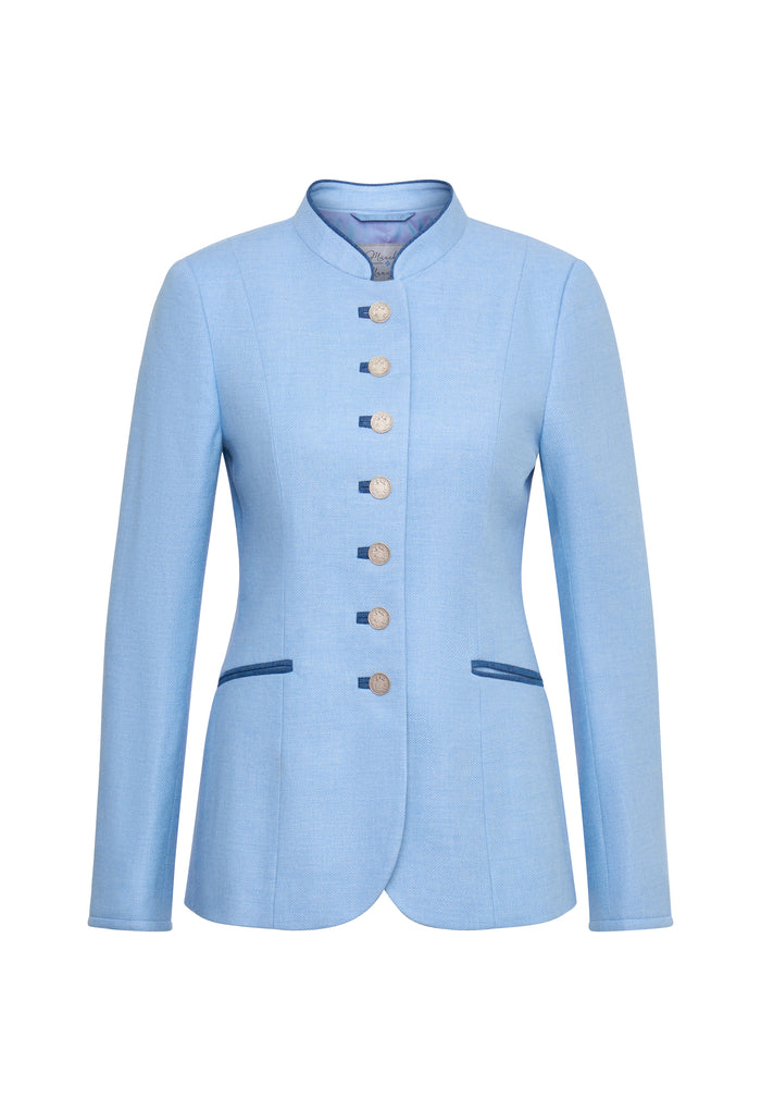 Lange Jacke Mia in der Farbe Hellblau