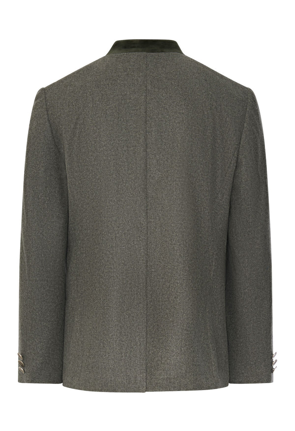 Herren Janker in  Grau mit Stehkragen