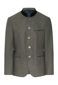 Herren Janker in  Grau mit Stehkragen