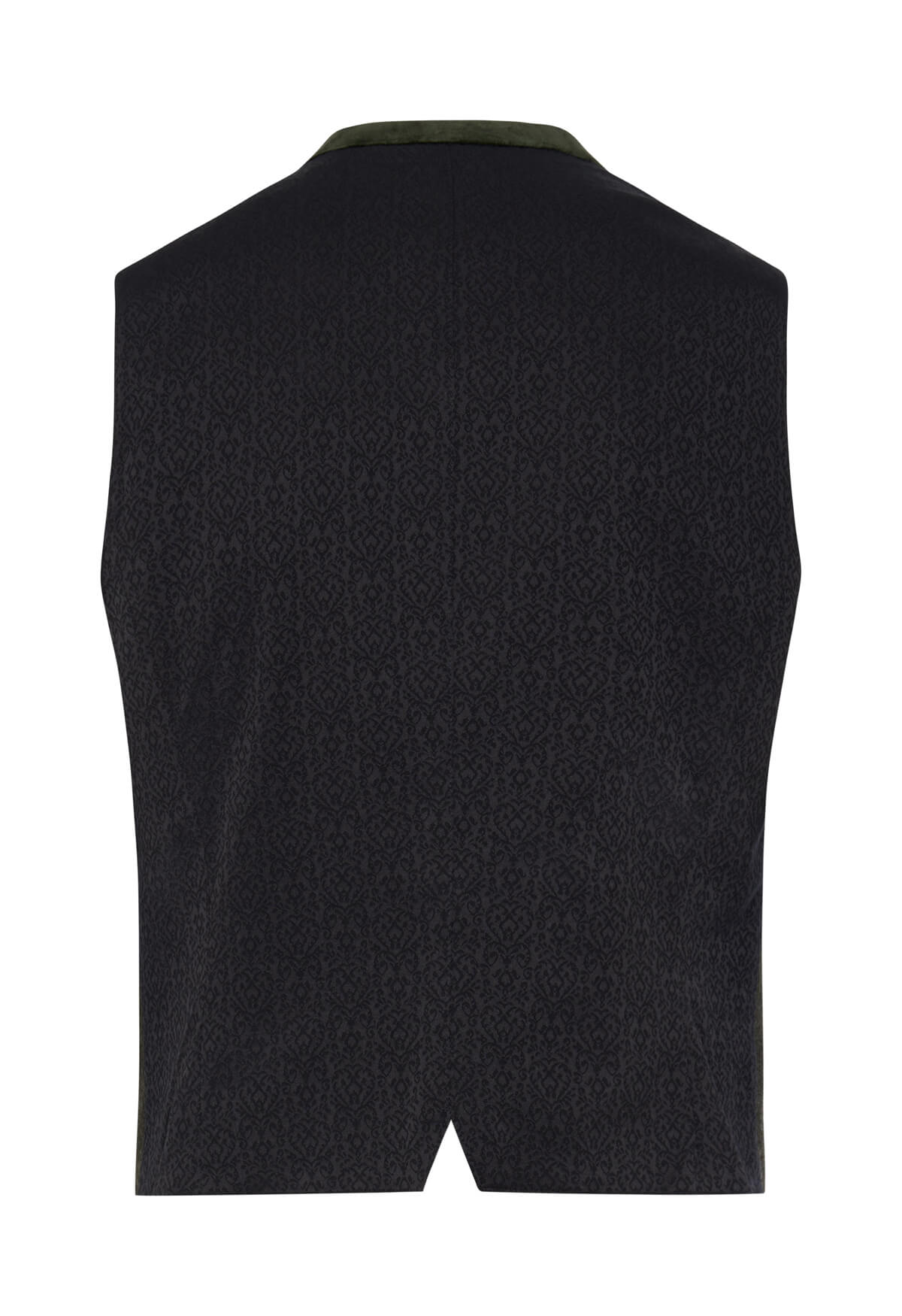 Lodenweste in Dunkelgrün mit Stehkragen