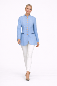 Lange Jacke Mia in der Farbe Hellblau